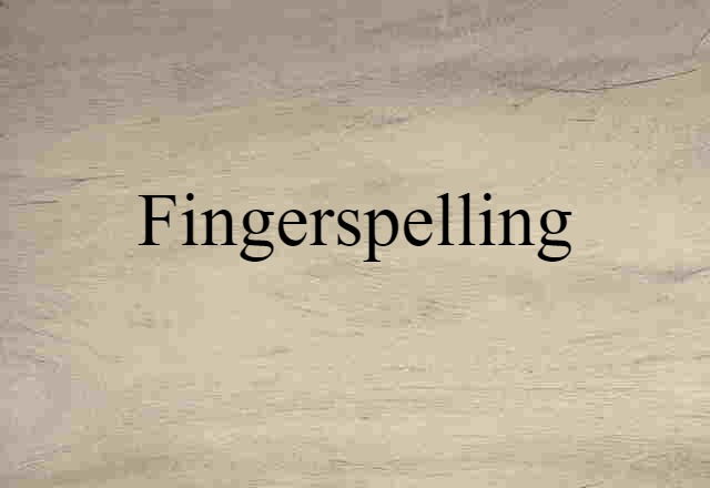 fingerspelling