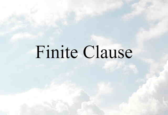 finite clause