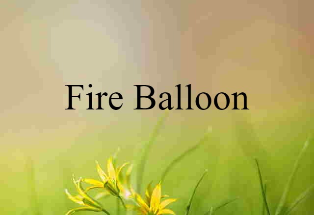 Fire Balloon (noun) Definition, Meaning & Examples