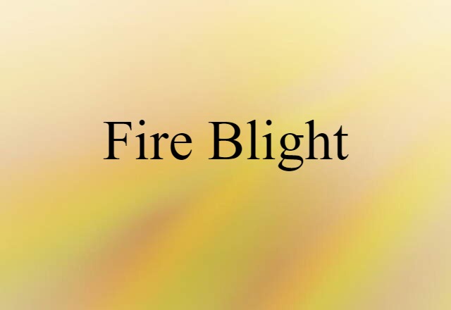 fire blight