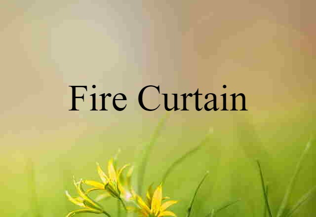 Fire Curtain (noun) Definition, Meaning & Examples