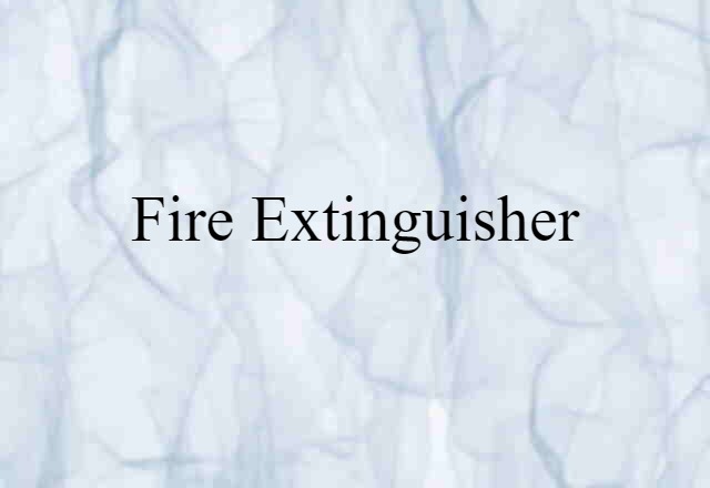 Fire Extinguisher (noun) Definition, Meaning & Examples