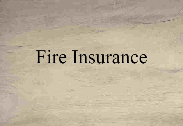 fire insurance