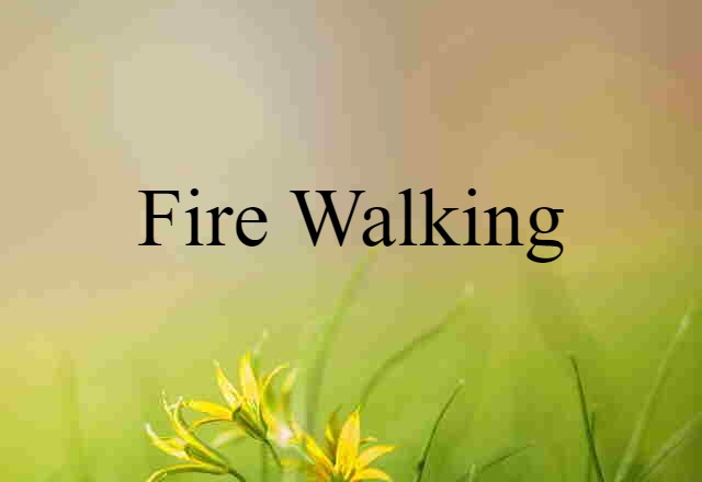 Fire Walking (noun) Definition, Meaning & Examples