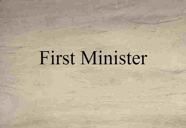 First Minister