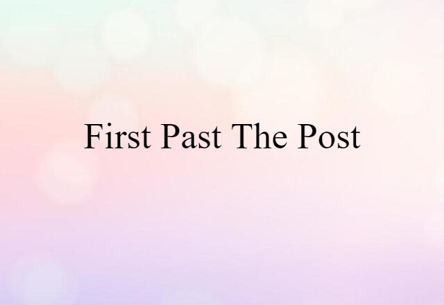 first-past-the-post