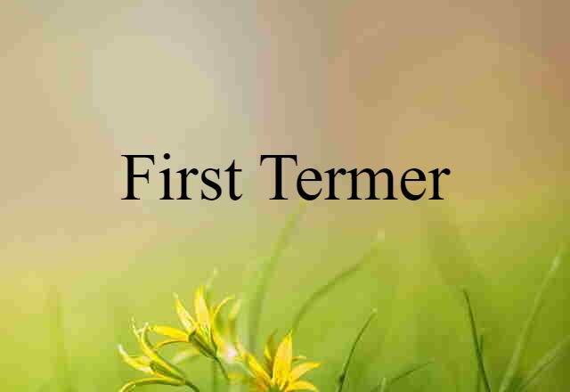 first-termer