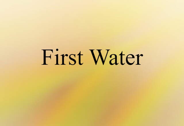 first water