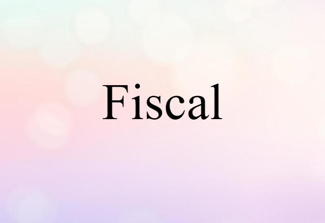 Fiscal (noun) Definition, Meaning & Examples