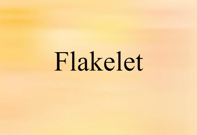 Flakelet (noun) Definition, Meaning & Examples