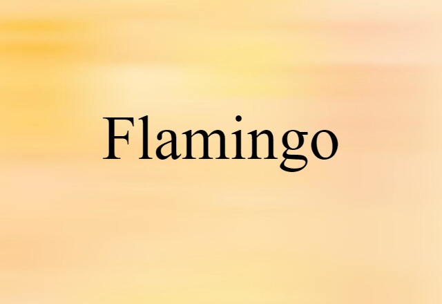 Flamingo (noun) Definition, Meaning & Examples