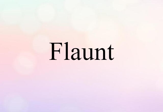 Flaunt (noun) Definition, Meaning & Examples