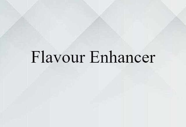 Flavour Enhancer (noun) Definition, Meaning & Examples