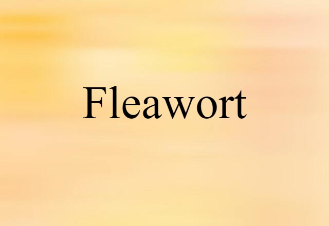 Fleawort (noun) Definition, Meaning & Examples