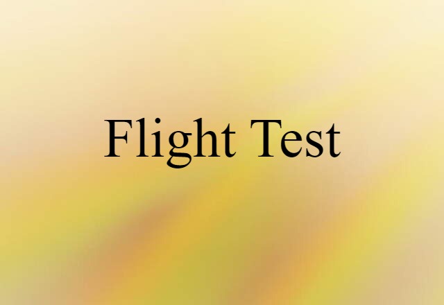 flight test