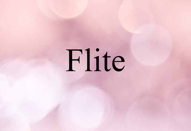 Flite (noun) Definition, Meaning & Examples