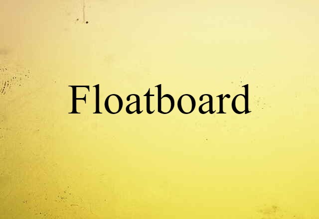 Floatboard (noun) Definition, Meaning & Examples