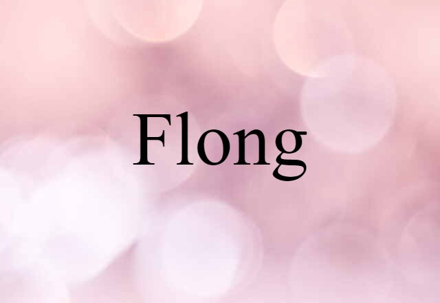 Flong (noun) Definition, Meaning & Examples