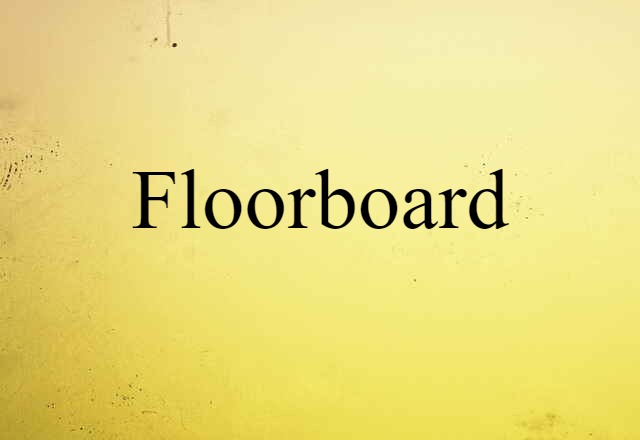 Floorboard (noun) Definition, Meaning & Examples