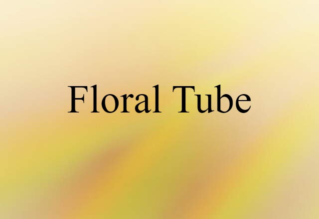 Floral Tube (noun) Definition, Meaning & Examples