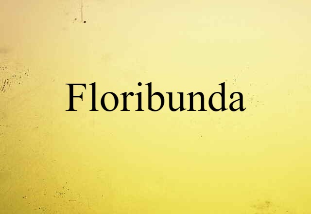 Floribunda (noun) Definition, Meaning & Examples