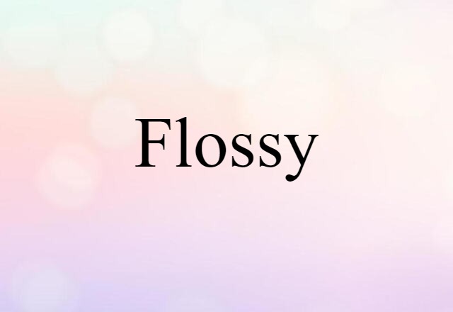 Flossy (noun) Definition, Meaning & Examples