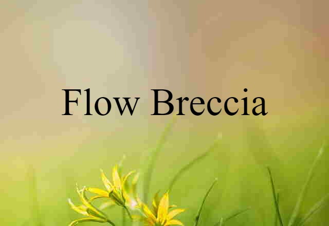 Flow Breccia (noun) Definition, Meaning & Examples