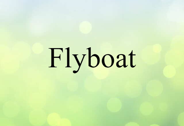 Flyboat (noun) Definition, Meaning & Examples