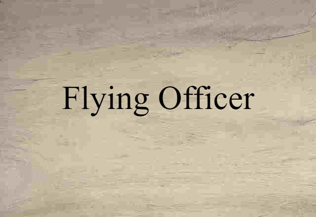 flying officer