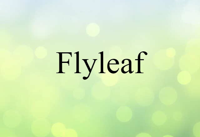 flyleaf