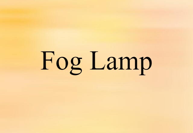 fog lamp