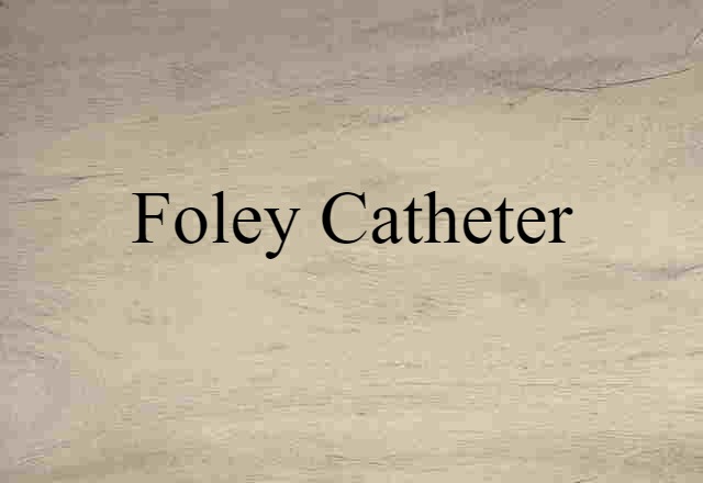 Foley catheter