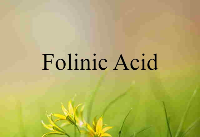 Folinic Acid (noun) Definition, Meaning & Examples