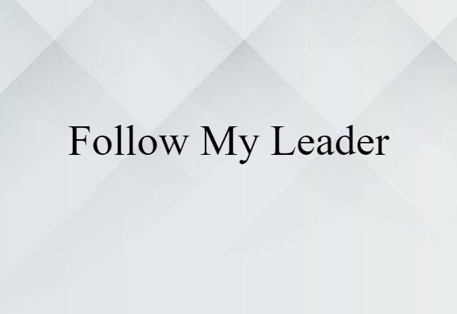 Follow-my-leader (noun) Definition, Meaning & Examples