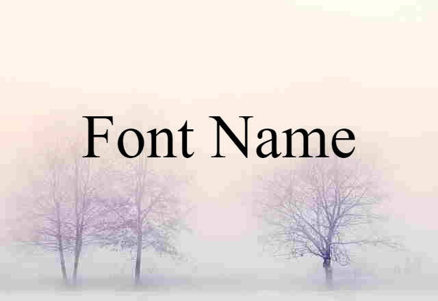 Font Name (noun) Definition, Meaning & Examples