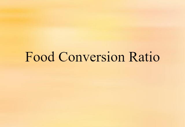 food conversion ratio