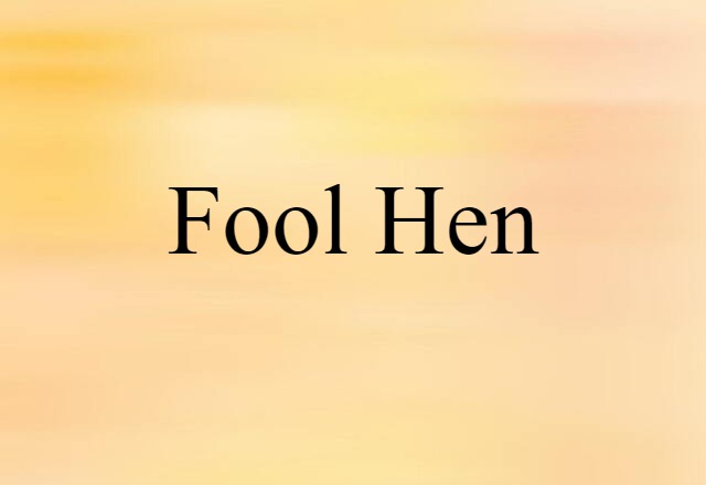 Fool Hen (noun) Definition, Meaning & Examples