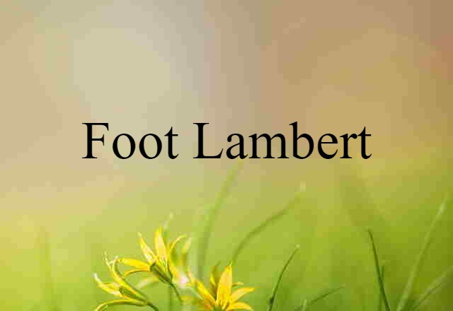 foot-lambert