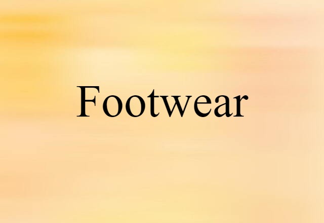 Footwear (noun) Definition, Meaning & Examples