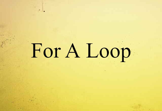 For A Loop (noun) Definition, Meaning & Examples