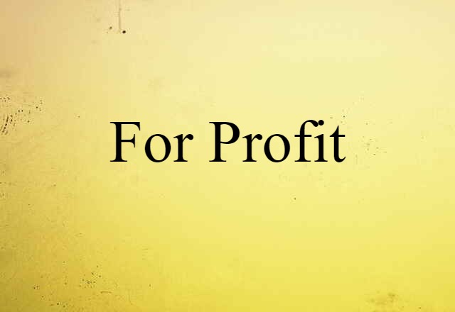 for-profit