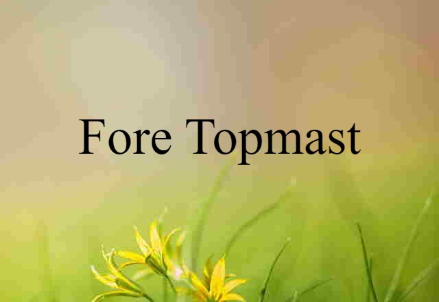 Fore-topmast (noun) Definition, Meaning & Examples