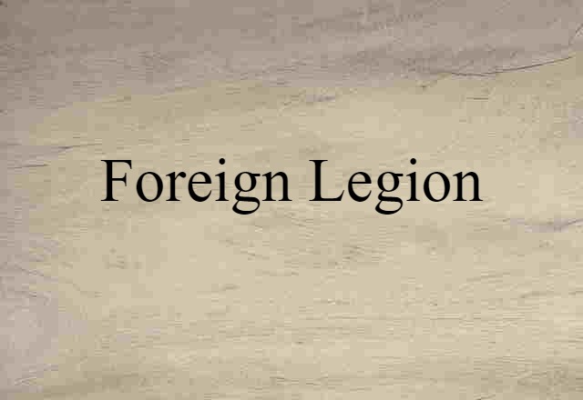 Foreign Legion (noun) Definition, Meaning & Examples