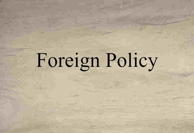 foreign policy