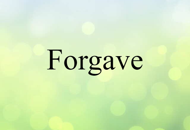 Forgave (noun) Definition, Meaning & Examples