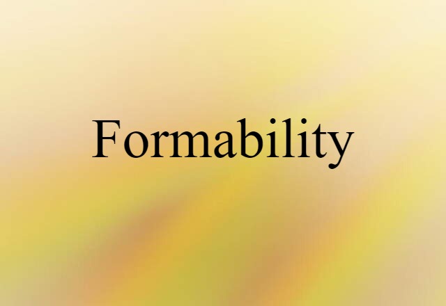 formability