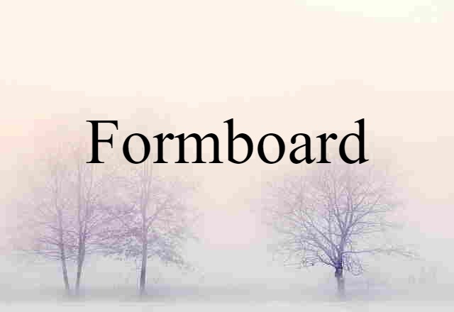 Formboard (noun) Definition, Meaning & Examples