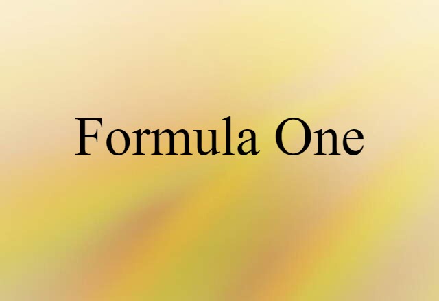 Formula One