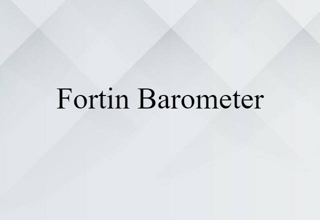 Fortin barometer