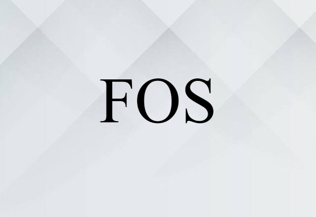 FOS (noun) Definition, Meaning & Examples